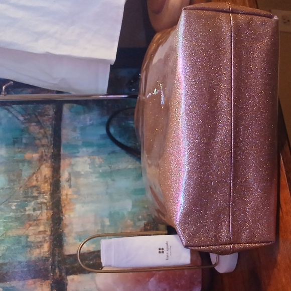 OMG! Kate Spade PINK ROSE Gold SPARKLE ✨️Tote Bag - Picture 12 of 13